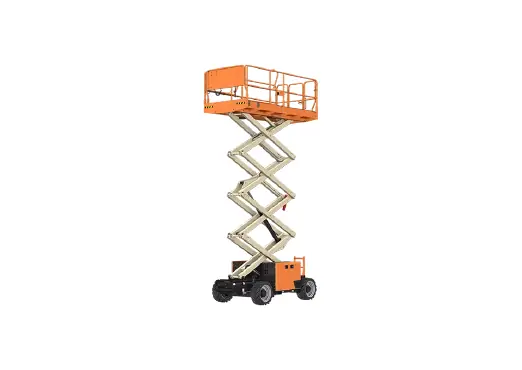 Alquiler de Plataforma de Elevacion tipo tijera en obra